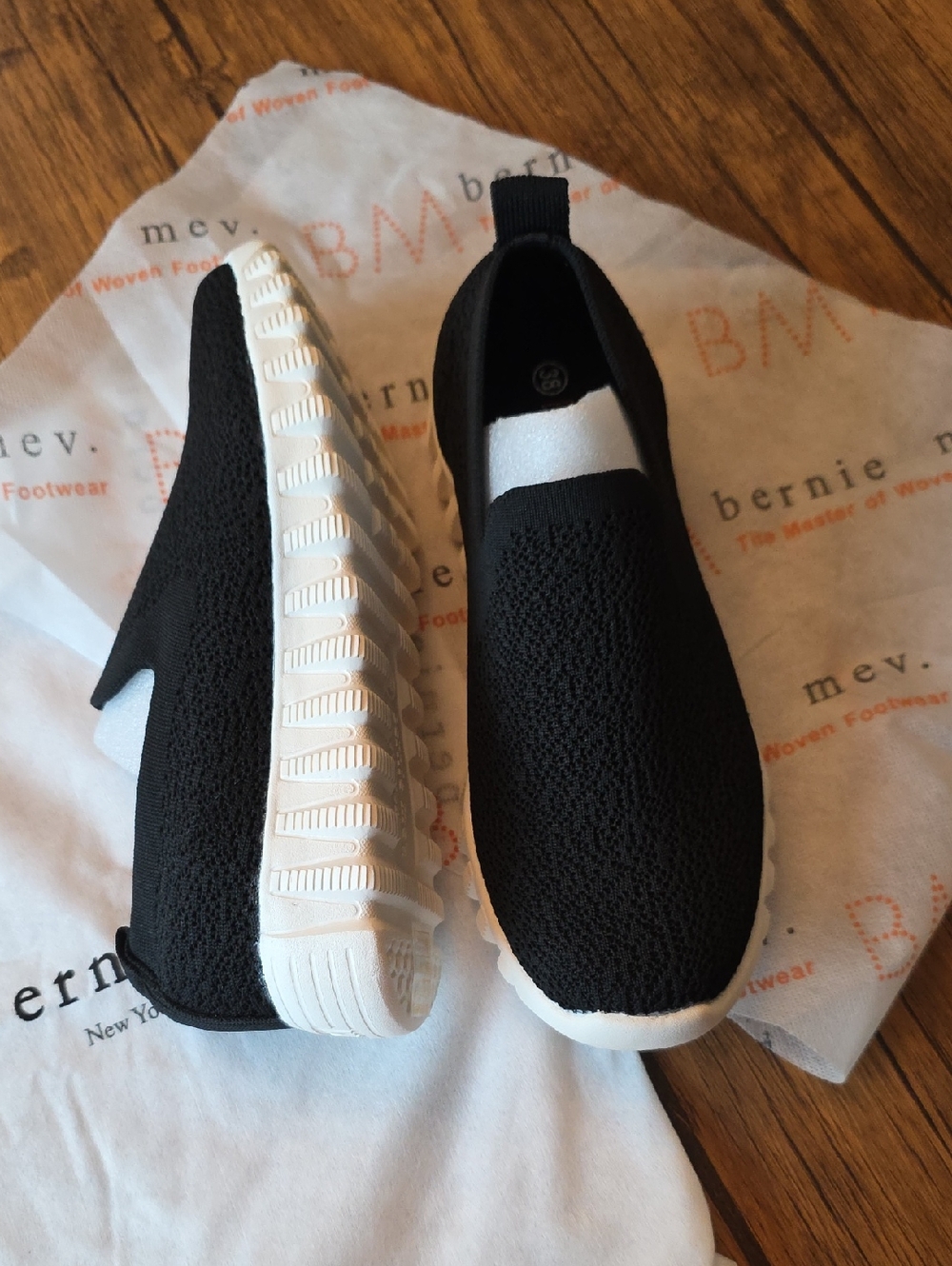 bernie mev. Orly Black Slip-On Sneakers